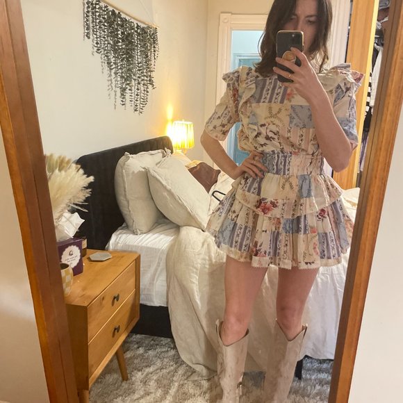 Love Shack Fancy Floral Mini Dress - Picture 1 of 3